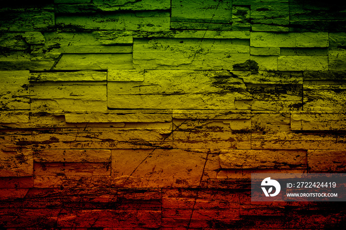 grunge background reggae colors green, yellow, red