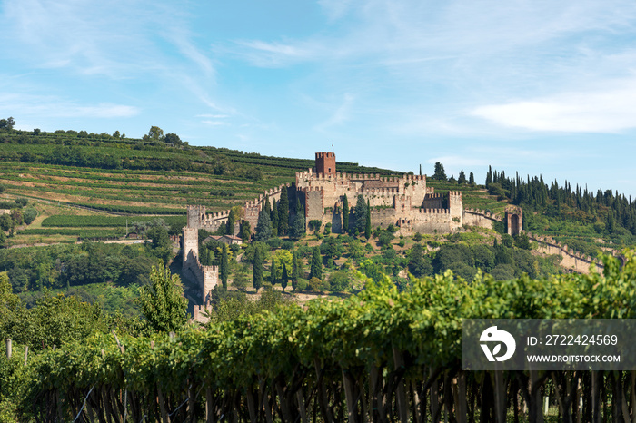 Medieval Castle (Scaligero) of Soave near Verona Italy