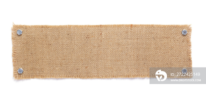 burlap hessian sacking texture  at white background