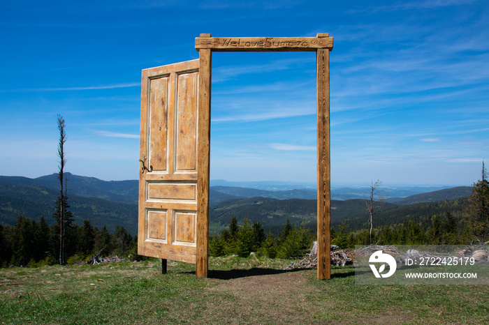 Doors to the paradise, Pancir mountain at Sumava national park