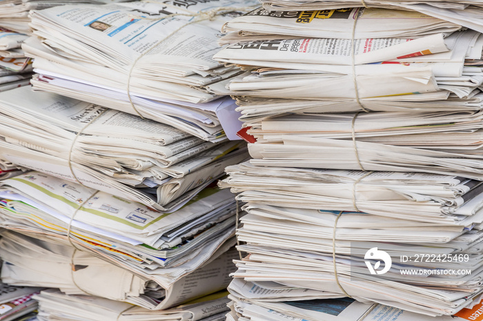 stack paper. old newspapers