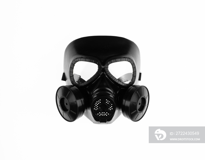 apocalyptic gas mask isolated on white background