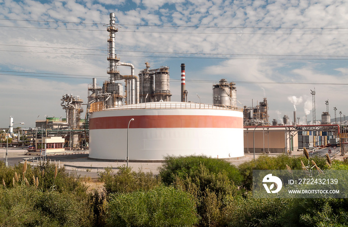 Industrial factories in the bay of Algeciras