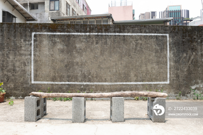 street wall background ,Industrial background, empty grunge urban street with warehouse brick wall