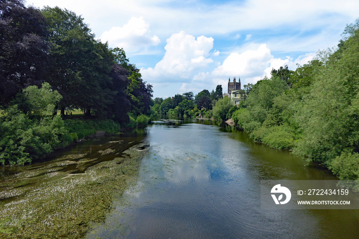 River Wye and Hereford in the Summertime.