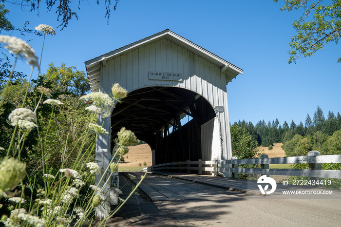 The Harris covered bridge in Philomath, Oregon, built in 1929