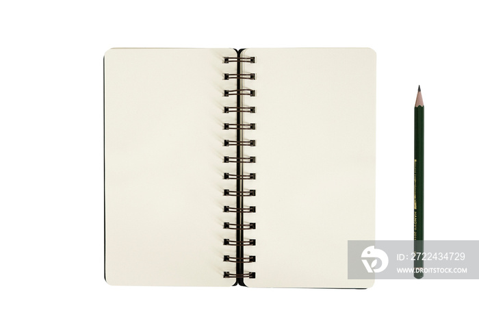 open notebook isolated background