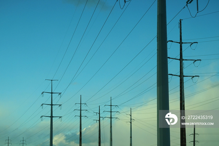 Large power electro transmission lines.