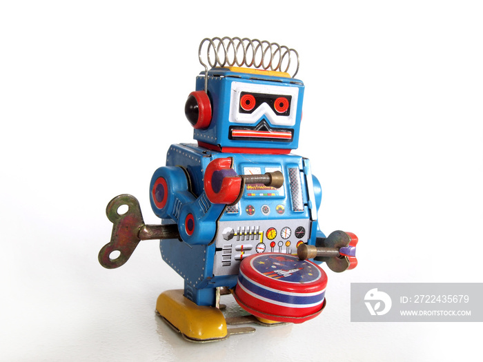 Robot tin toy / Isolated white