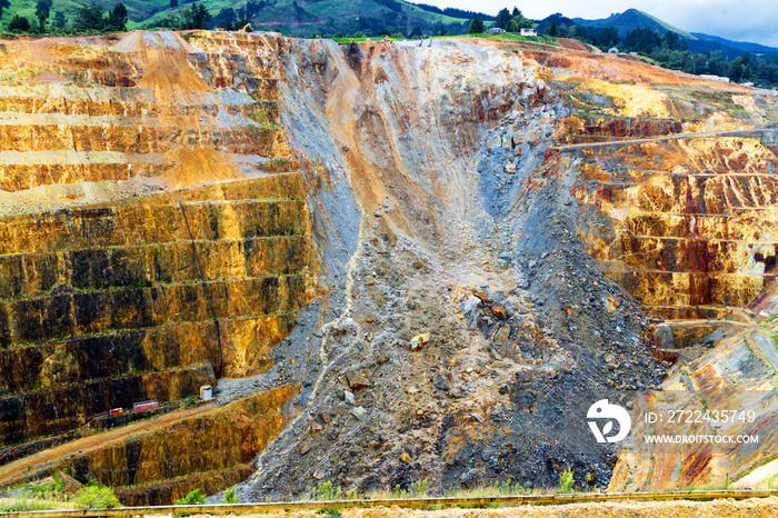 Martha mine, opencast gold mine, Waihi, New Zealand. The are an outstanding example of a technological ensemble with a historical industrial landscape.