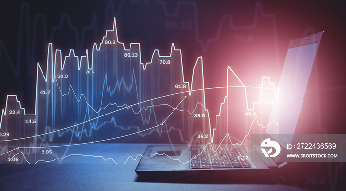 Stock trading. Financial stock market