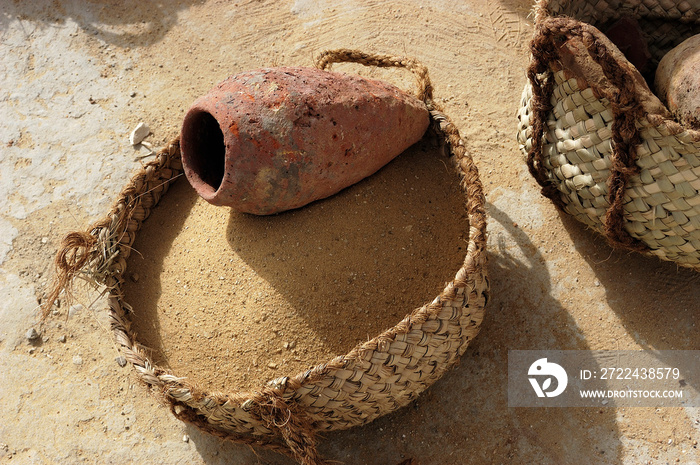 Sand removal tools used in archeological excavations in Egypt.