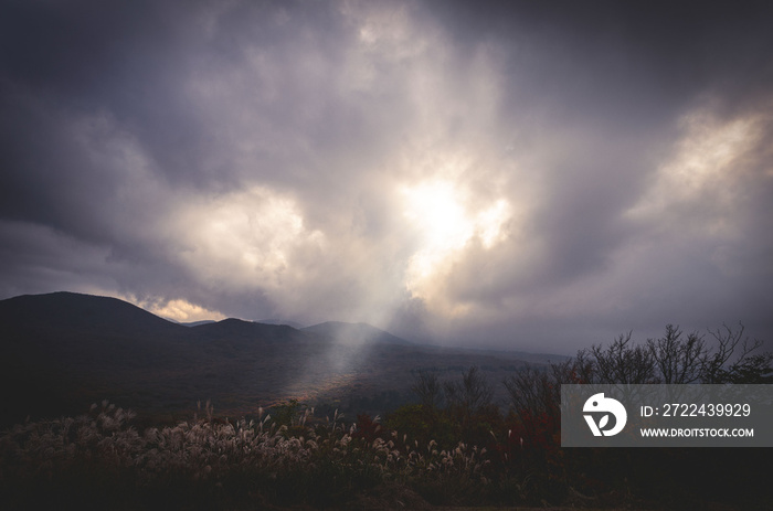 clouds over the mountains