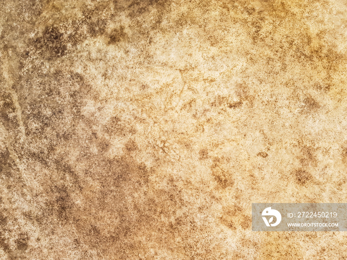 Close-up view of an old antique drumhead surface. Natural leather texture background from musical instrument.