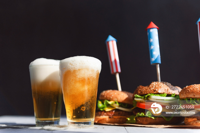 burgers and beer to celebrate independence day america 4th of july