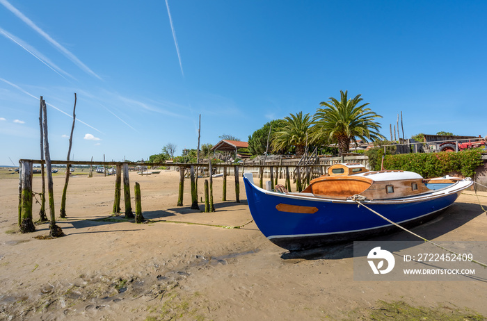 CAP FERRET (Bassin d’Arcachon, France), le Mimbeau à marée basse