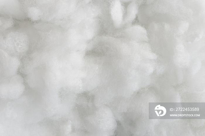 White cotton texture is soft, fluffy wadding background