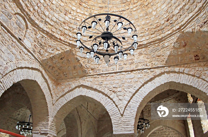 Interior of Yivli Minare Mosque ( Fluted Minaret  Mosque), or Ulu Mosque, Antalya, Turkey