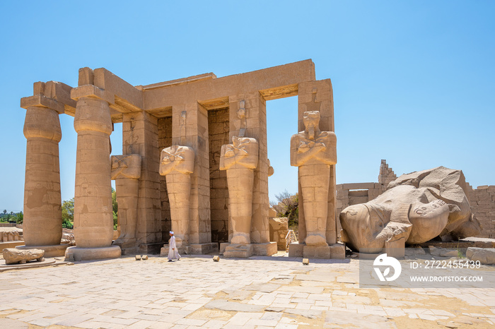 The Ramesseum on the west bank of Luxor, Egypt