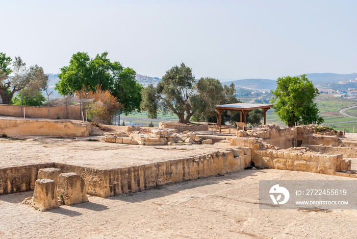 Tomb of the Prophet Samuel, near Jerusalem in Judea Desert,