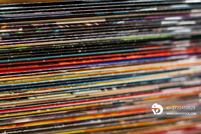 a stack of old comics closeup