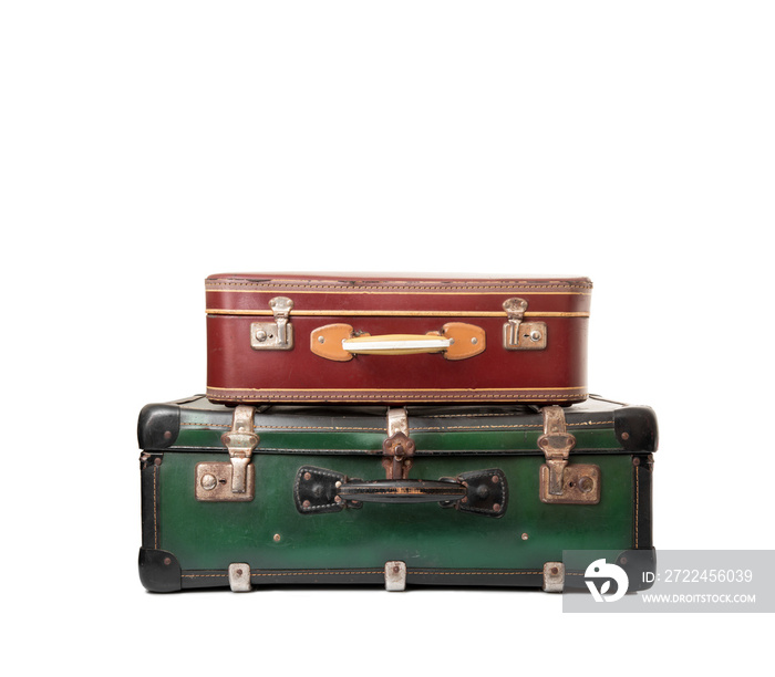 old suitcase isolated