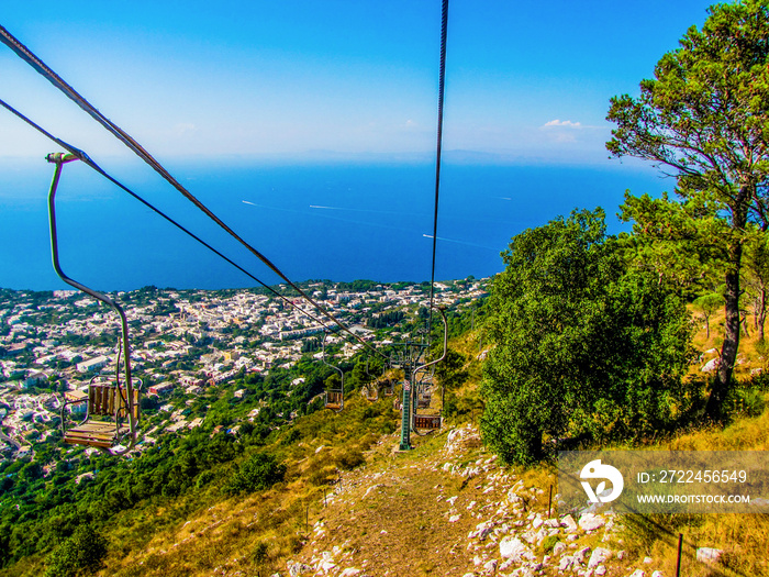 Chairlift on Monte Solaro, Capri, Italy