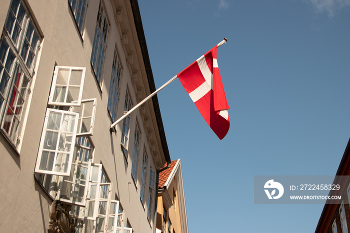 Danish flag at building