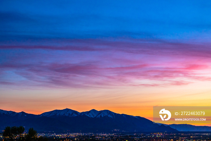 Beautiful Sunset in Salt Lake City, Utah