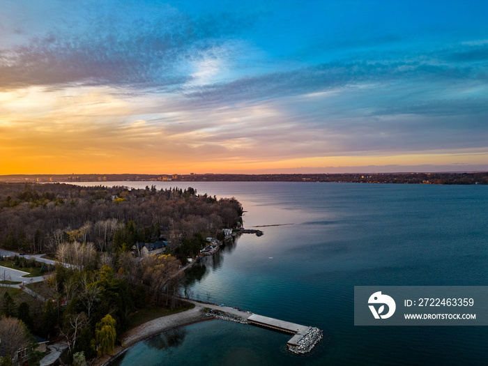 Barrie lake Simcoe sunset