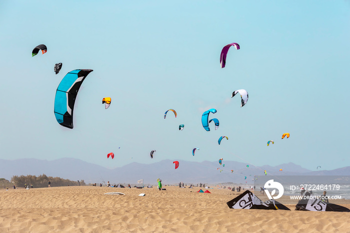 Kite surf festival at Sant Pere Pescador beach, Girona