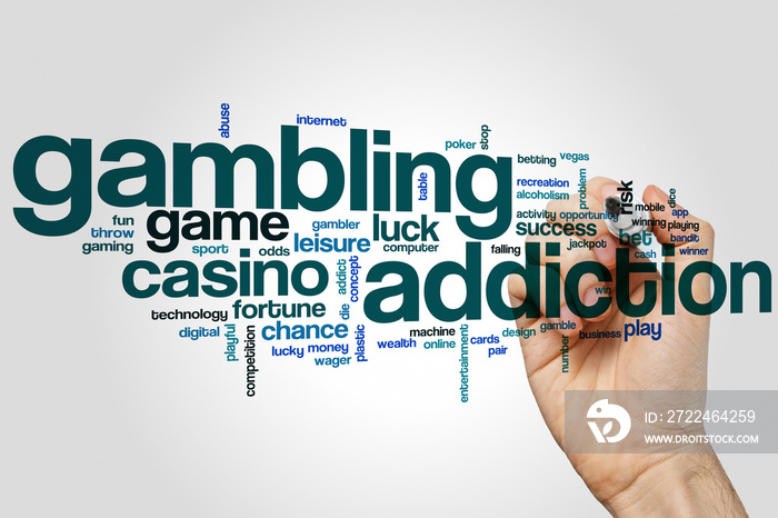 Gambling addiction word cloud