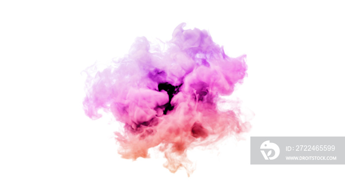 colorful smoke cloud isolated