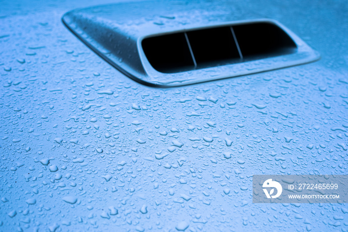 Water drops on cars, rain on cars, luxury car details