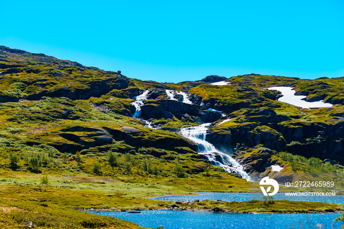 Landscape with mountain lake, Norway