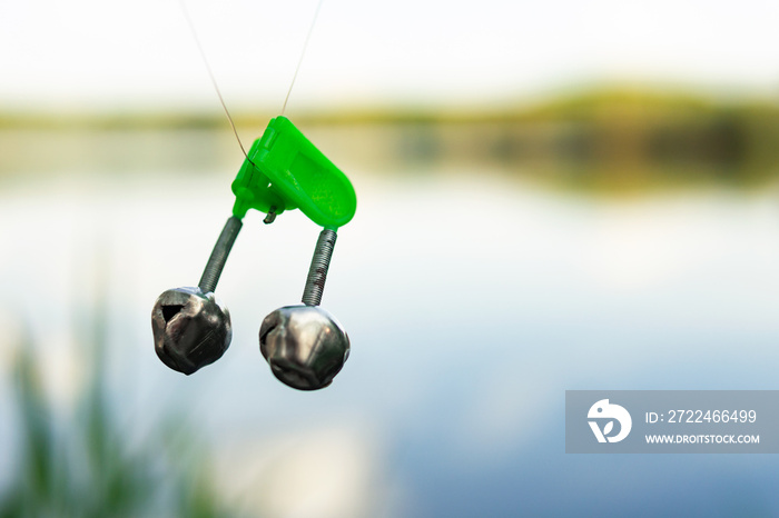 Fishing bell hanging on a fishing line