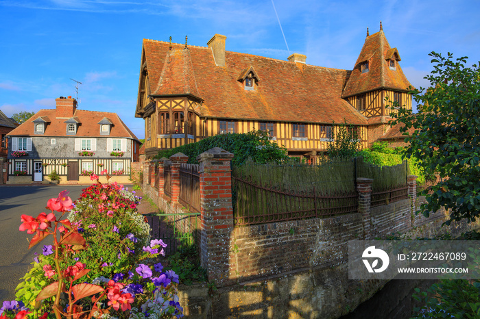 The village of Beuvron-en-auge, Normandy, France