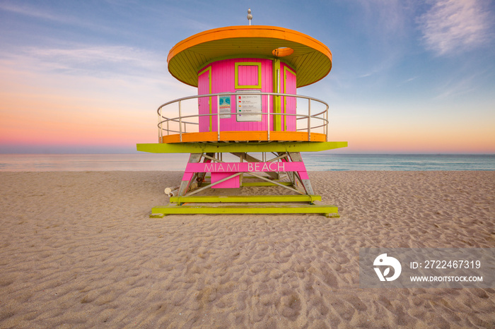 Lifeguard booth in Miami Beach