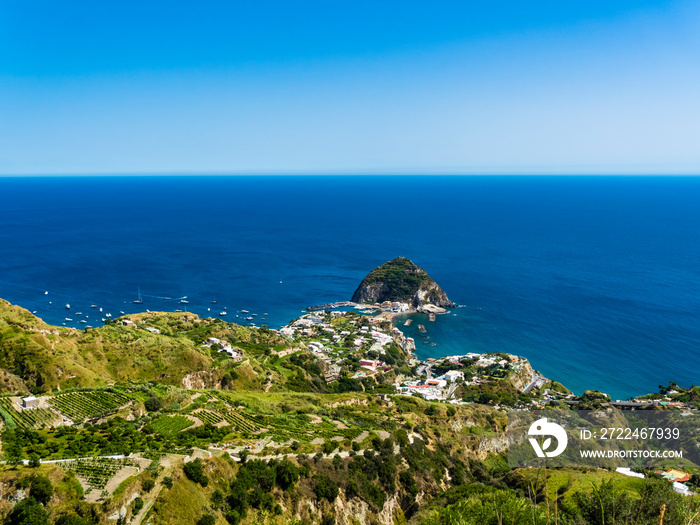 View on Sant’Angelo, Forio, Ischia island, Naples, Gulf of Naples, Campania, Italy