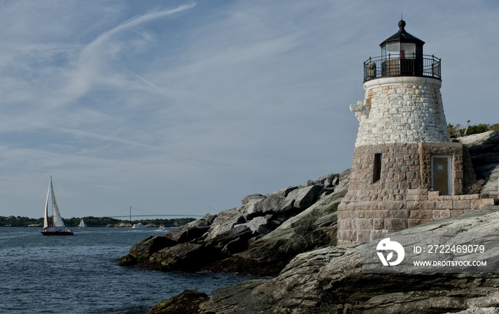 Castle Hill Lighthouse in Newport, Rhode Island