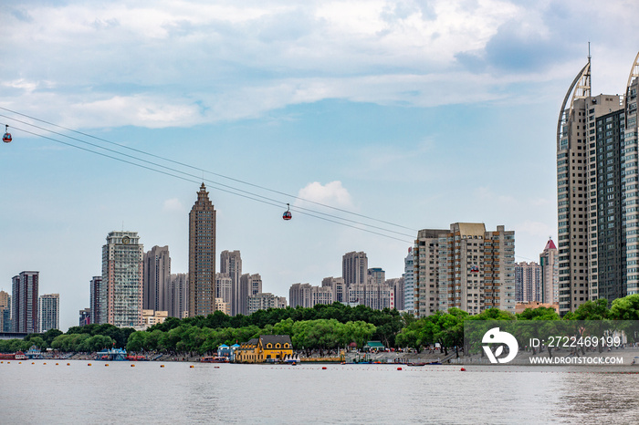 china harbin cityscape view from river