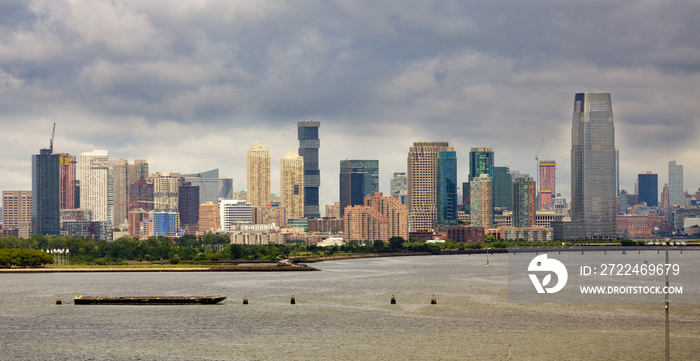 Skyline of Jersey City from the Sea