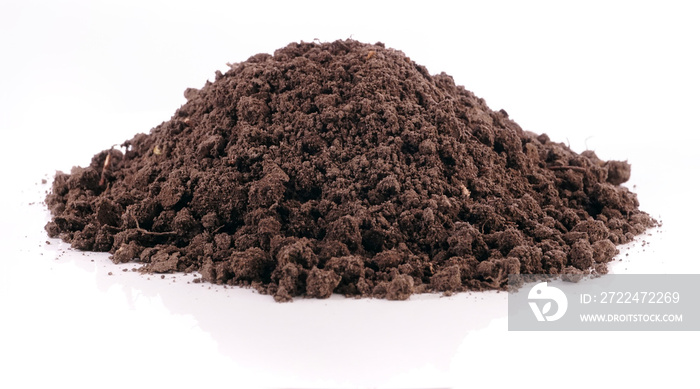 Heap of Soil isolated on white Background