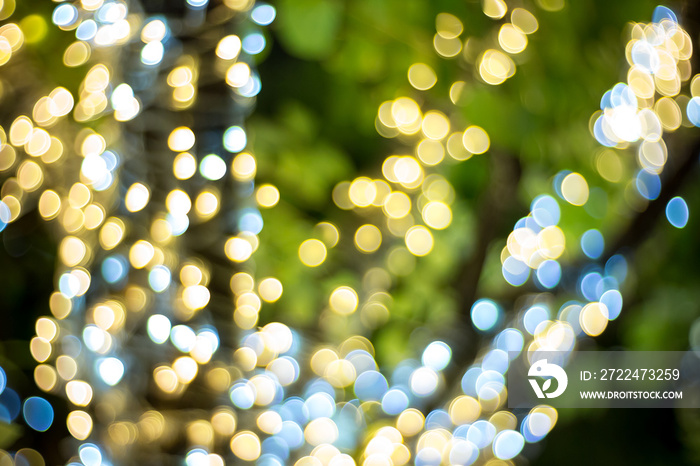 abstract defocused background of nightlights, bokeh of party lighting