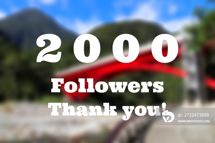 2000 followers sign