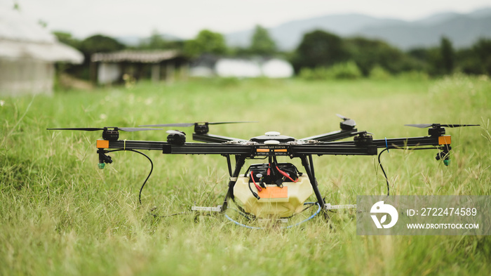 Drones for spraying agricultural chemicals, modern agriculture, agricultural technology.