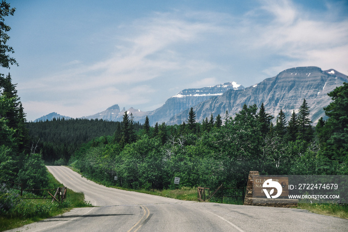 Glacier National Park in Montana During Summer