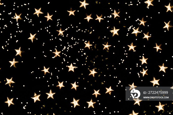 Black background with gold stars. Perfect star overlay.