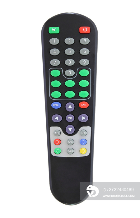 TV remote control isolated with clipping path