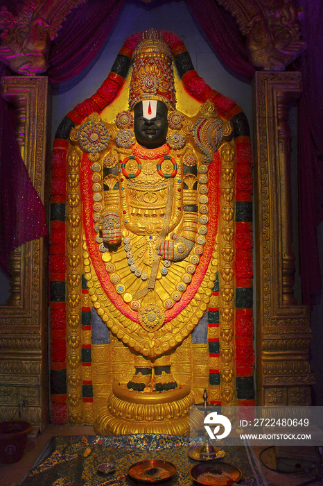 Lord Tirupati Balaji idol, during Ganapati festival